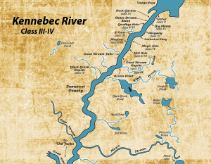 Map of the Kennebec River 